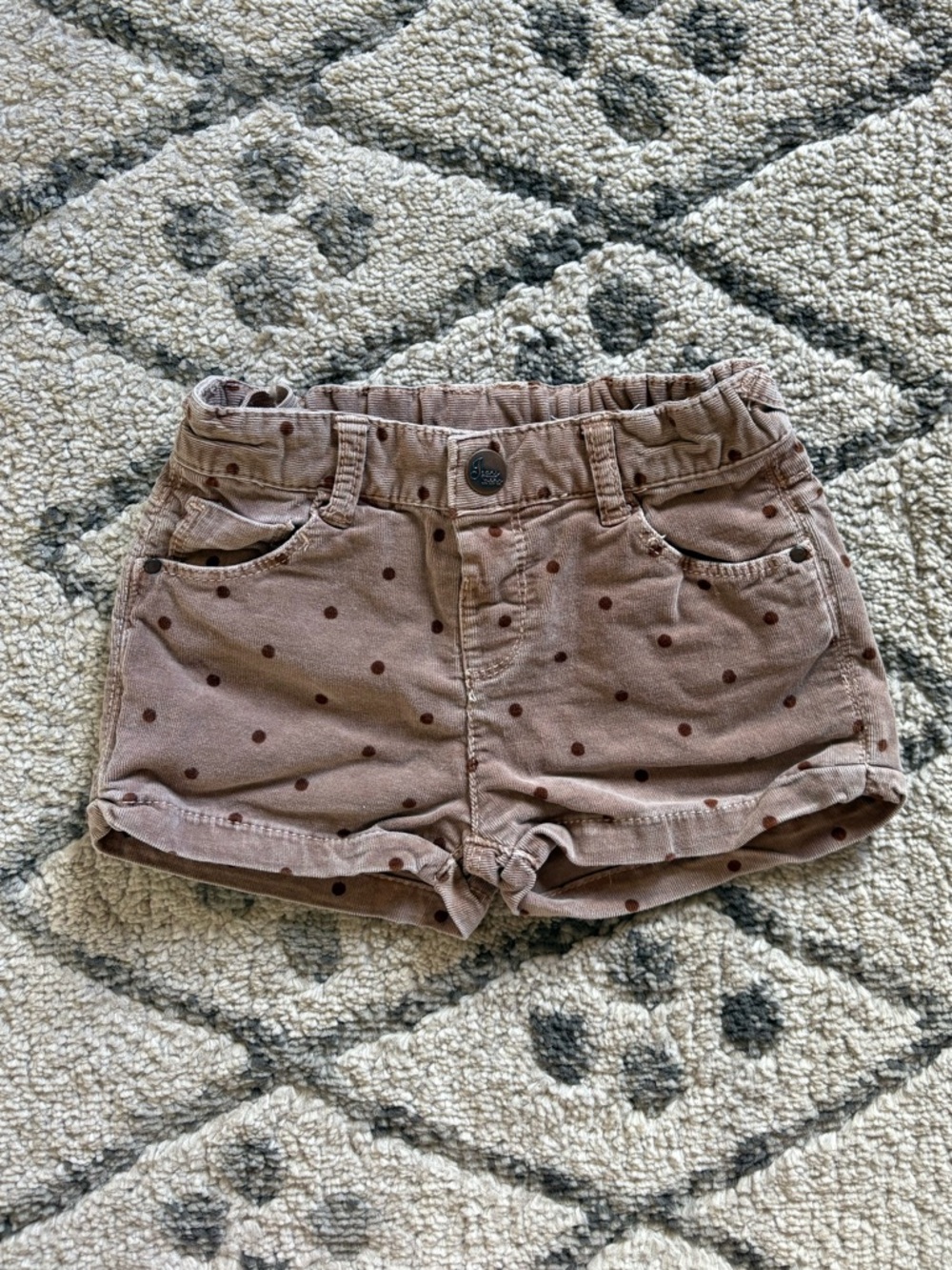 Zara brown corduroy dot shorts